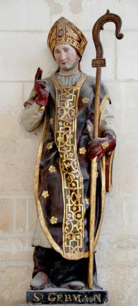 Statue de saint Germain XVIe - cathédrale d'Auxerre