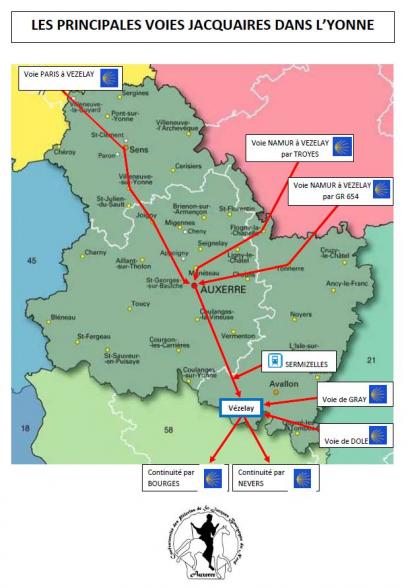 Carte Yonne 8 voies